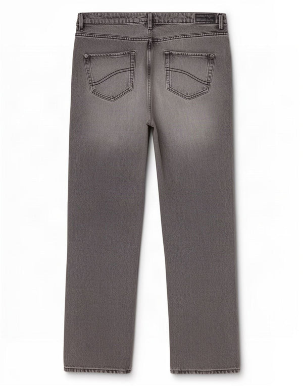 Fat Face Damen Sutton Straight Jeans UK 14 Large W34 L31 Graue Baumwolle
