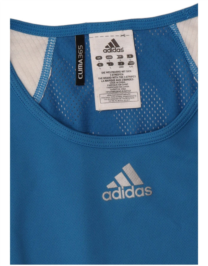 ADIDAS Herren Clima 365 T-Shirt-Oberteil, großes blaues Farbblock-Polyester