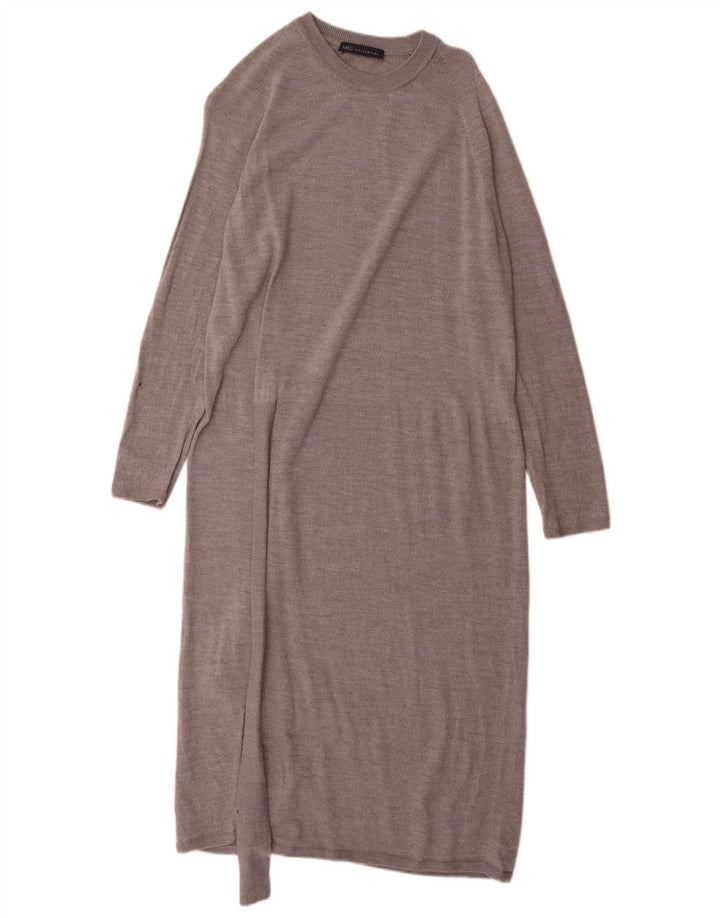Marks & Spencer Damen Langarm-Pulloverkleid UK 12 Mittelgrau