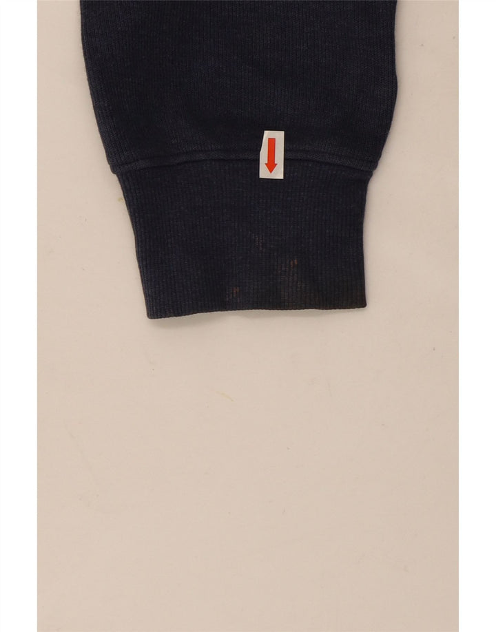 Gant Herren-Pullover mit Reißverschluss am Hals, mittlere marineblaue Baumwolle