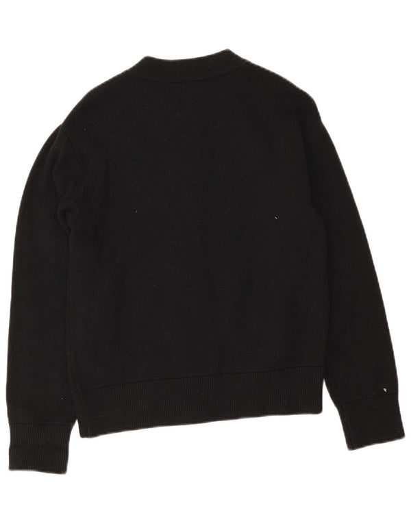 Marks & Spencer Damen Strickjacke Pullover UK 6 XS Schwarze Viskose