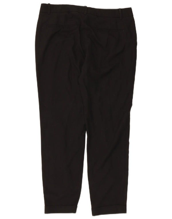 Zara Damen Tapered Cropped-Hose EU 38 Small W28 L25 Schwarz