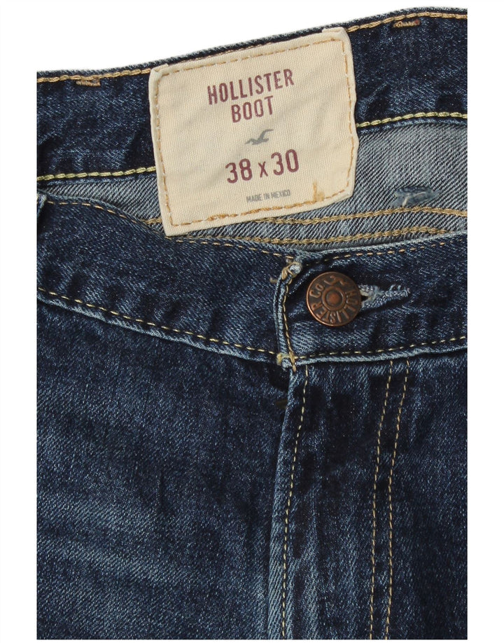 Hollister Herren Bootcut Jeans W38 L30 Marineblau Baumwolle