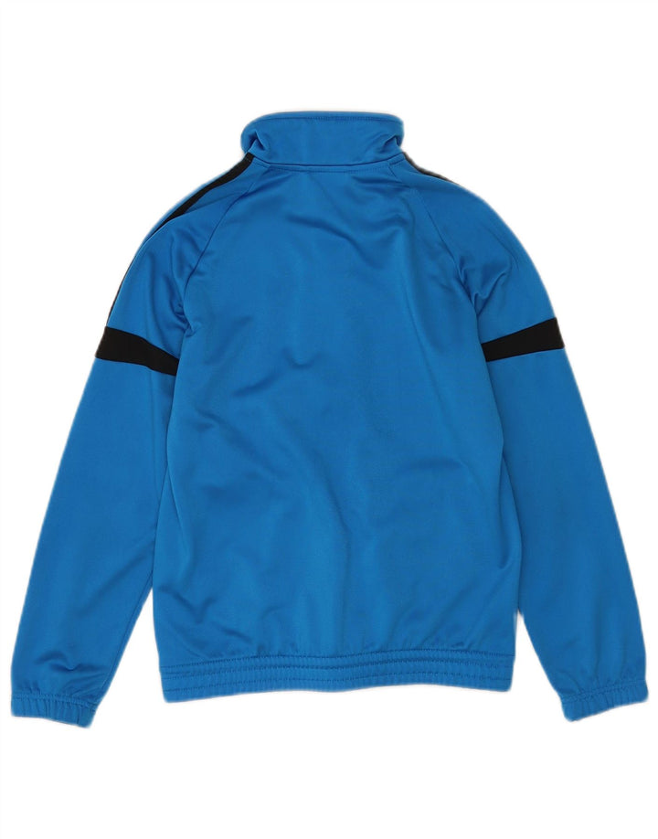 Adidas Jungen-Trainingsanzug-Top-Jacke, 11–12 Jahre, blaues Colourblock-Polyester