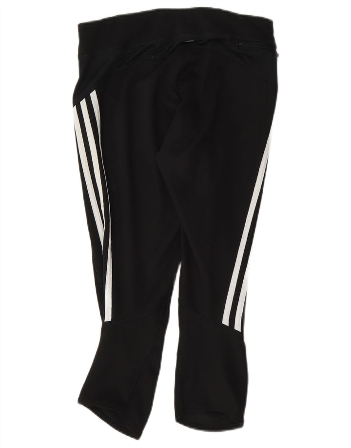 Adidas Damen Climalite Capri Leggings UK 8 Small Schwarz Polyester