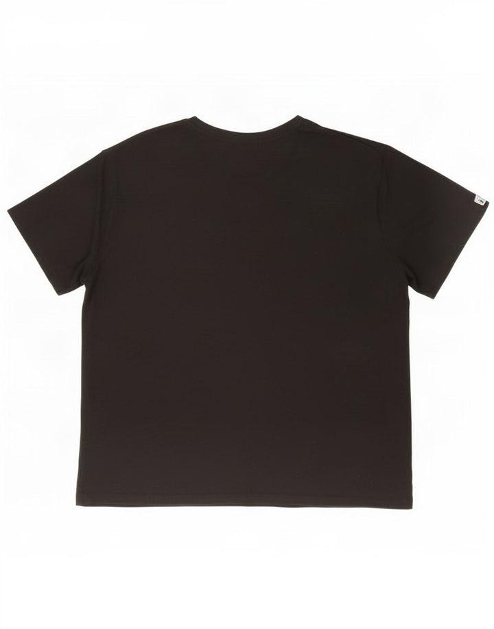 Fila Herren Grafik T-Shirt Top 2XL Schwarz Polyester