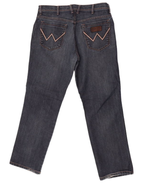 Wrangler Herren Texas Stretch Straight Jeans W35 L30 Marineblaue Baumwolle