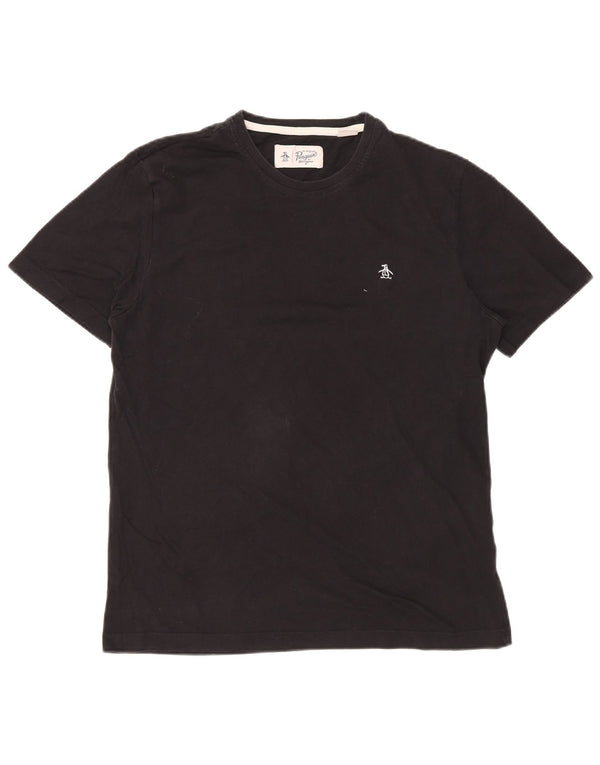 PINGUIN Herren T-Shirt Top Large Schwarz Baumwolle