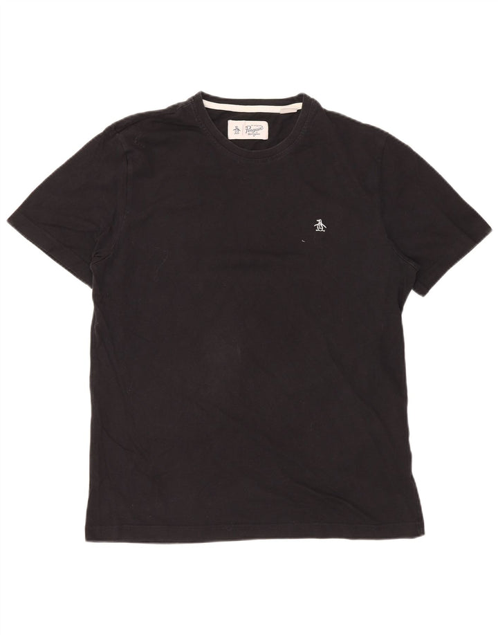 PINGUIN Herren T-Shirt Top Large Schwarz Baumwolle