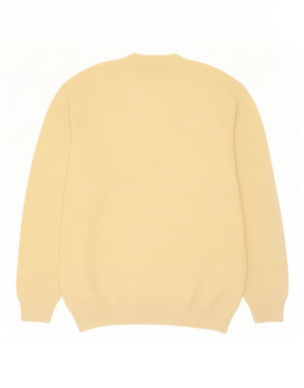 Ragno Herren-Pullover mit V-Ausschnitt, UK 40, mittelgelbe Wolle