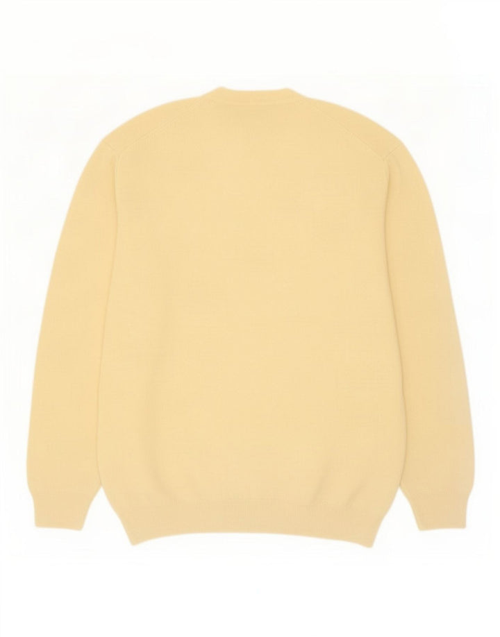 Ragno Herren-Pullover mit V-Ausschnitt, UK 40, mittelgelbe Wolle