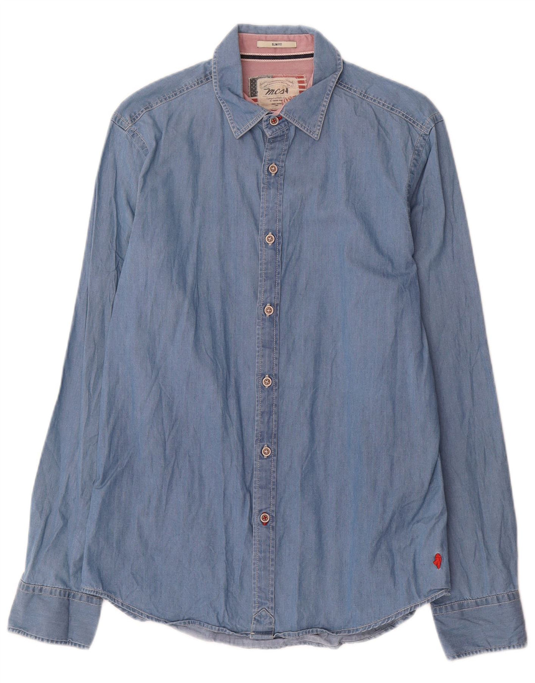 Marlboro Classics Herren-Jeanshemd, große blaue Baumwolle