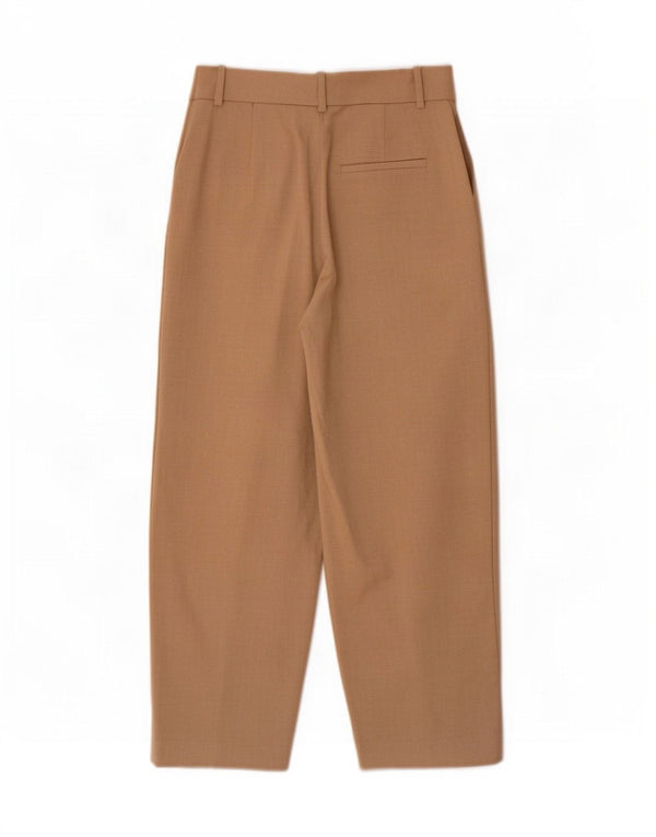 Zara Damen-Anzughose mit hoher Taille, XS W24 L26 Beige