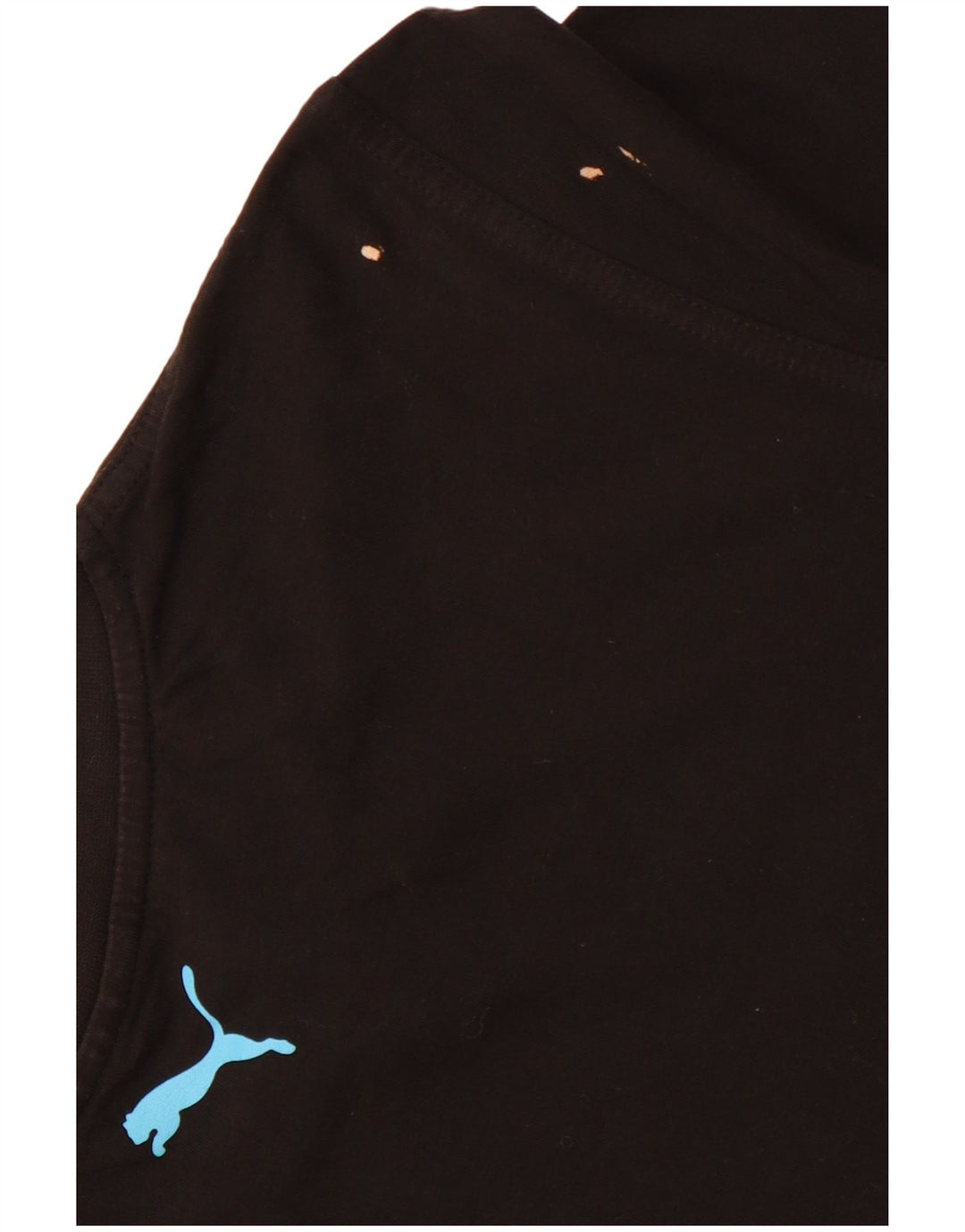 PUMA Damen Graphic T-Shirt Top UK 10 Small Schwarz Baumwolle