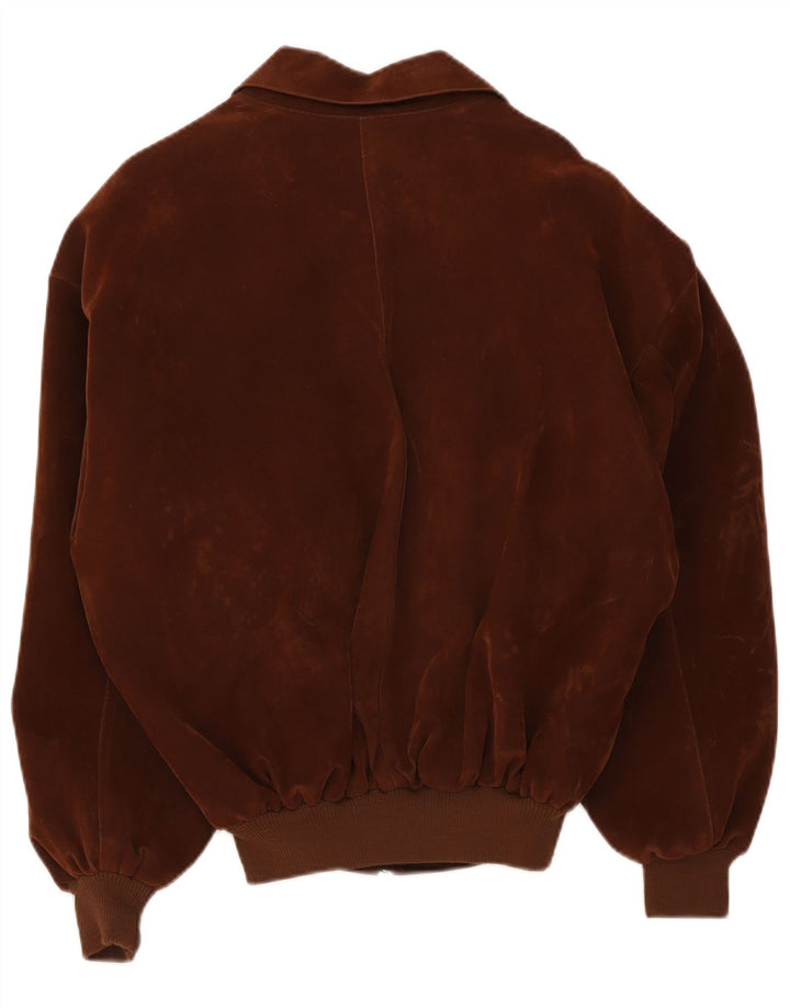 Vintage Herren Wildleder Bomberjacke UK 40 Large Braun