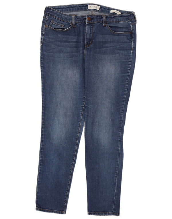 Vintage Damen Skinny Jeans W31 L28 Blaue Baumwolle