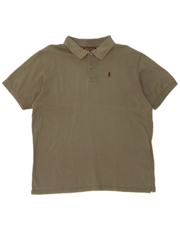 Marlboro Classics Herren-Poloshirt XL, grüne Baumwolle