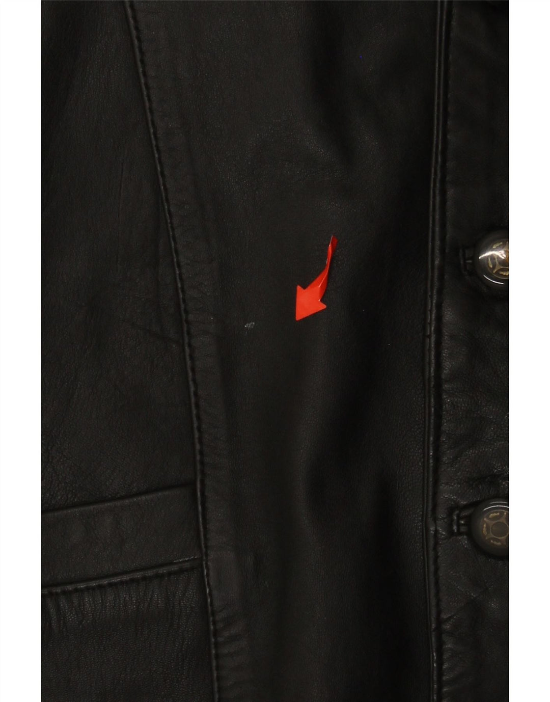 VINTAGE Herren Lederweste Medium Schwarz