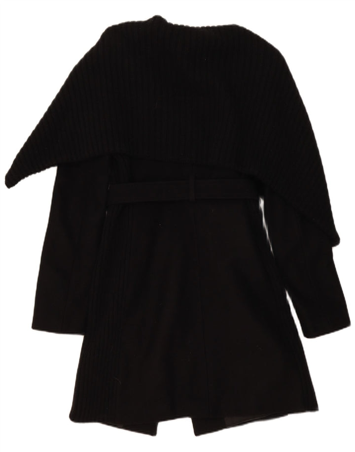 Pinko Damenmantel UK 8 Small Schwarze Wolle