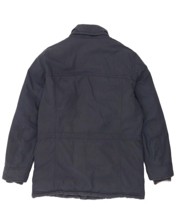 Timberland Herren gepolsterter Mantel UK 40 große marineblaue Baumwolle