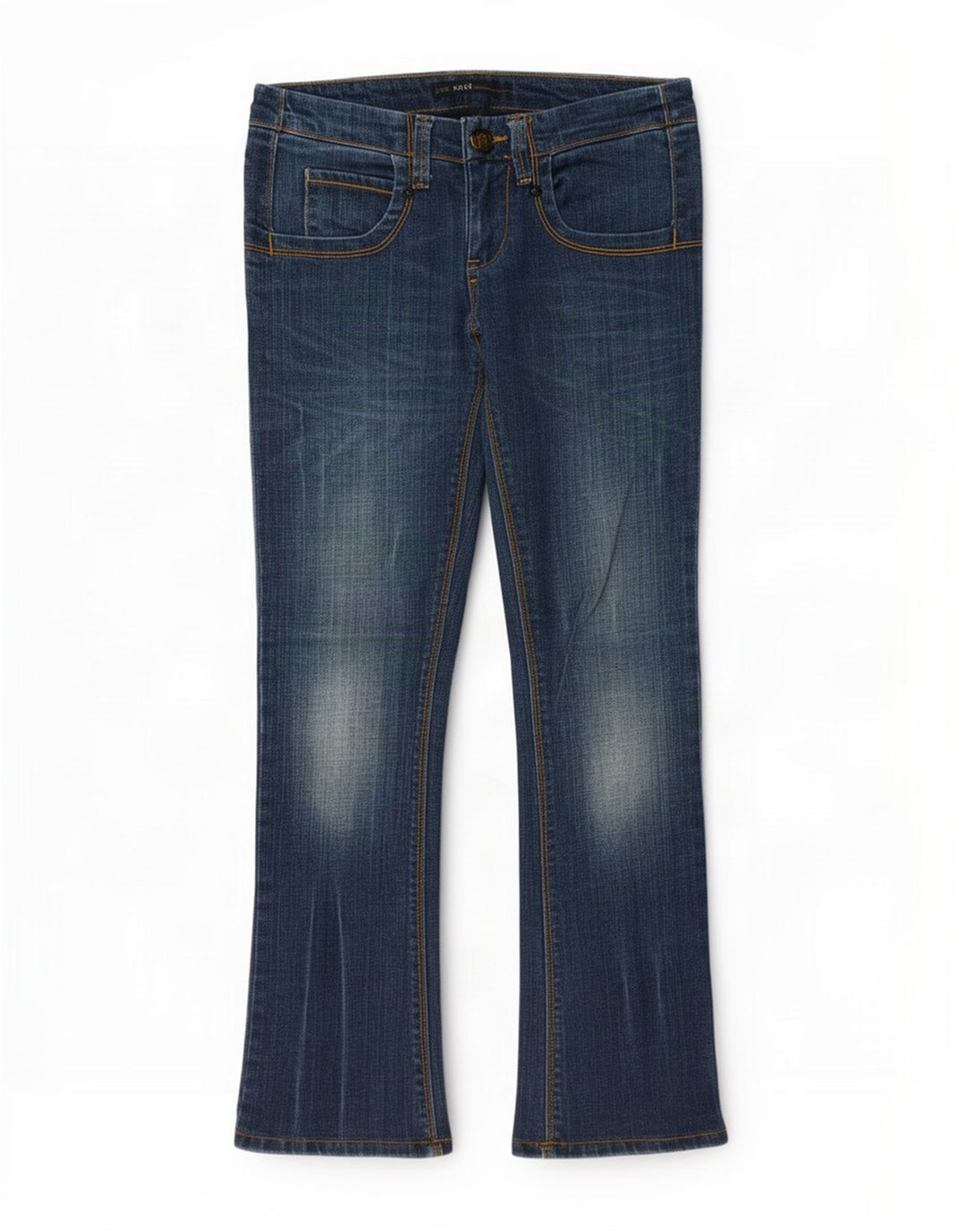 Lee Damen Bootcut-Jeans W27 L27 Blaue Baumwolle