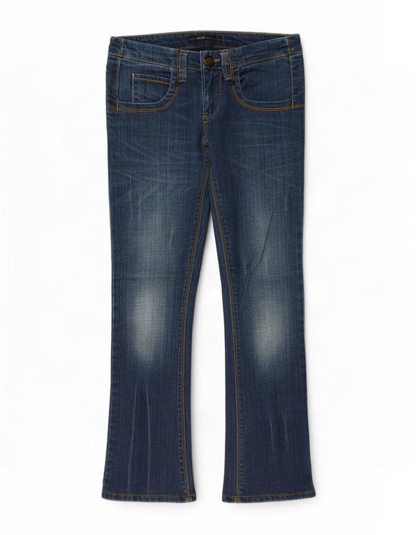 Lee Damen Bootcut-Jeans W27 L27 Blaue Baumwolle