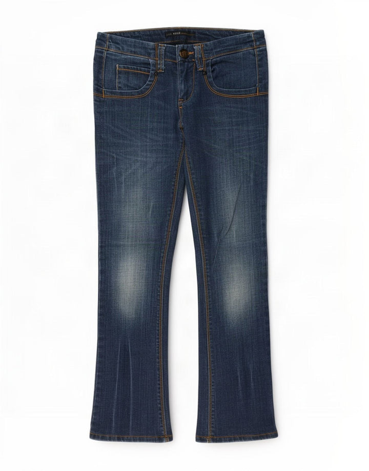 Lee Damen Bootcut-Jeans W27 L27 Blaue Baumwolle