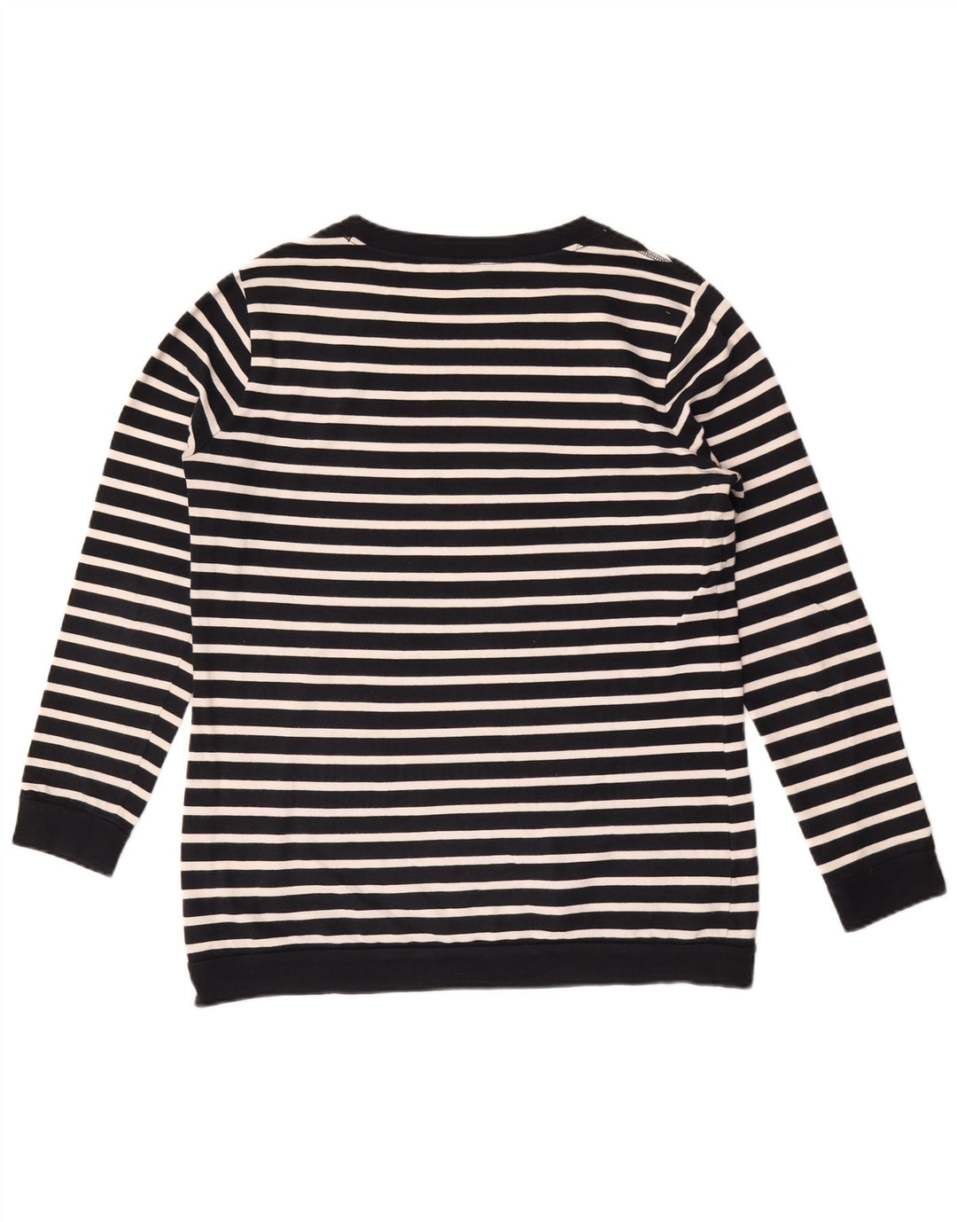 Massimo Dutti Damen Sweatshirt Pullover US 8 Mittel Marineblau gestreift