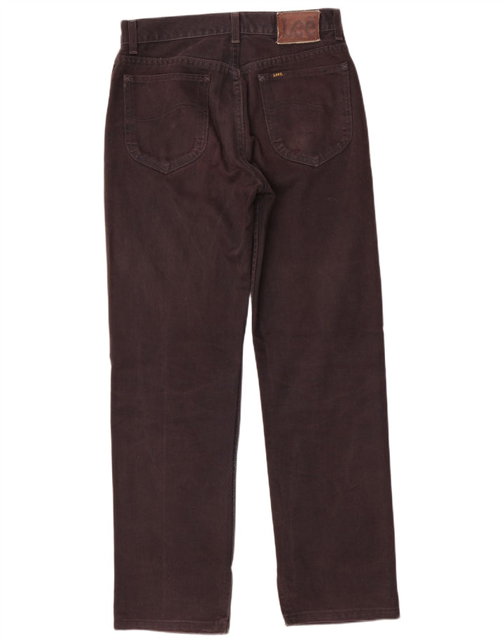 Lee Herren Straight Jeans W30 L34 Schwarze Baumwolle