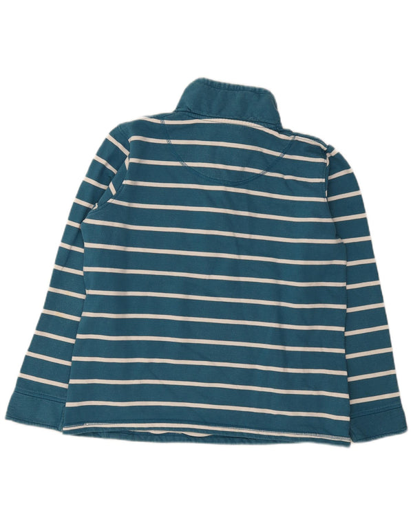 Crew Clothing Damen-Sweatshirt mit Reißverschluss, UK 14, Mittelblau gestreift