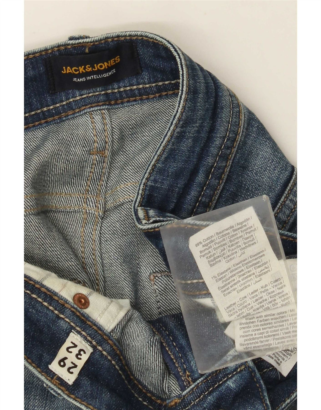 Jack & Jones Herren Slim Jeans W29 L32 Blaue Baumwolle
