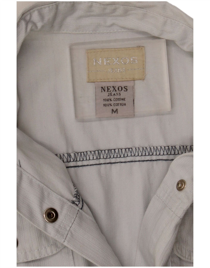 Nexos Damen Ärmelloses Maxi-Hemdkleid UK 12 Mittelgraue Baumwolle