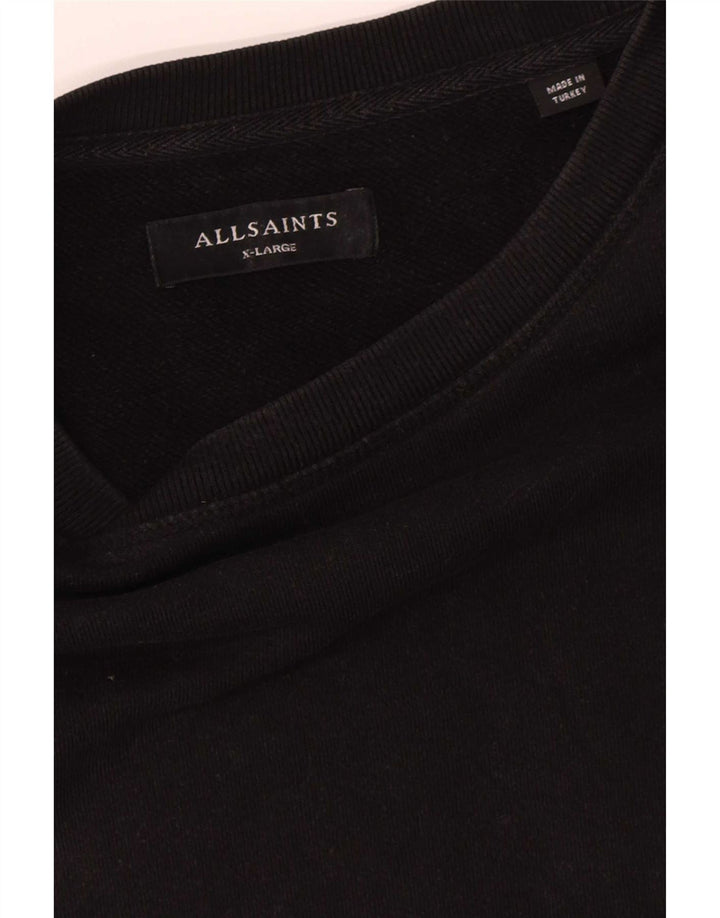 All Saints Herren Sweatshirt Pullover XL Schwarz Baumwolle