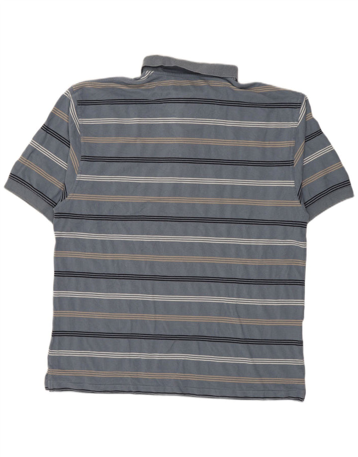 NIKE Herren-Poloshirt, groß, blau gestreift