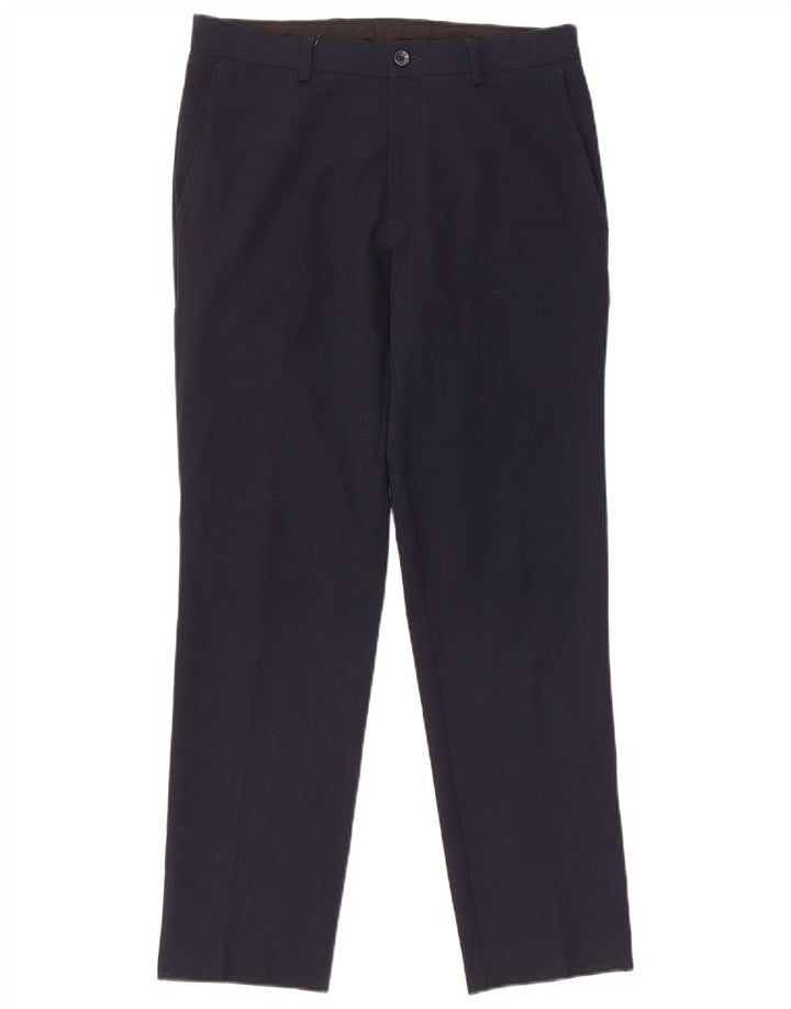 Marks & Spencer Herren Skinny Anzughose W30 L29 Marineblau Polyester