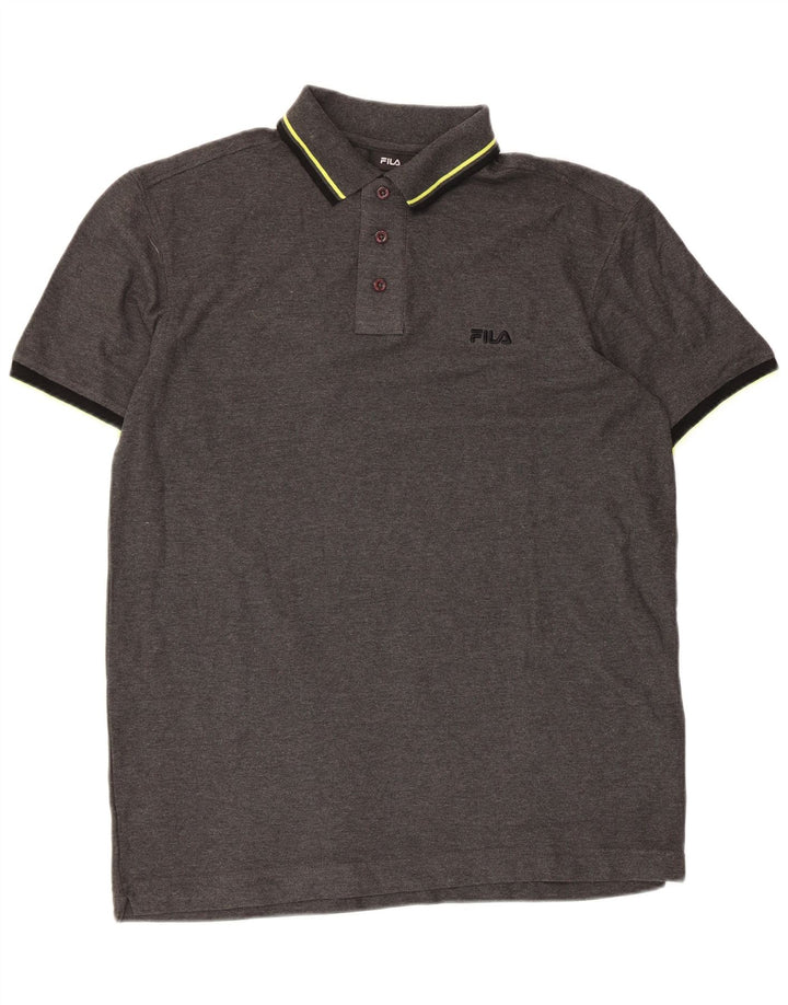 Fila Herren-Poloshirt, große graue Baumwolle