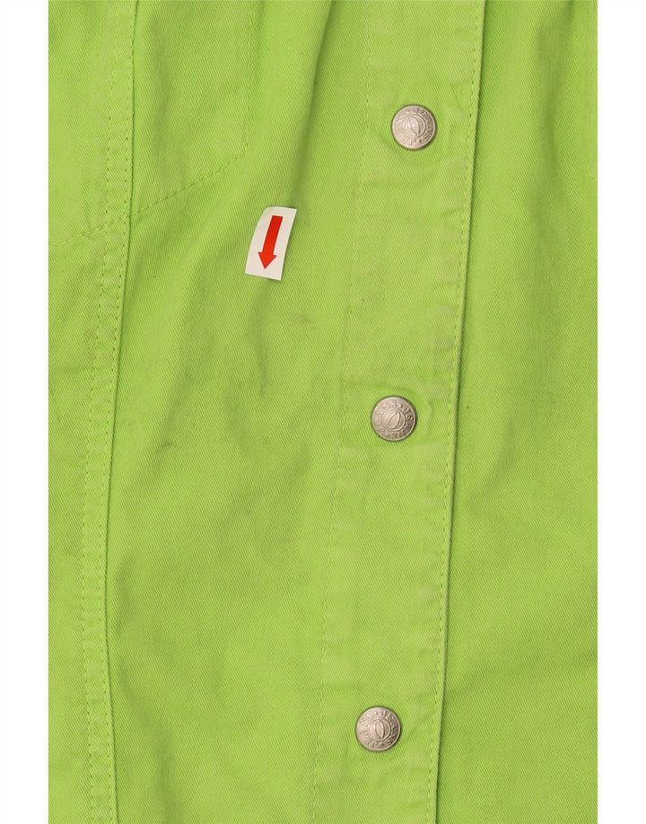 VINTAGE Womens Shirt UK 10 Small Green Cotton Vintage Vintage and Second-Hand Vintage from Messina Hembry 
