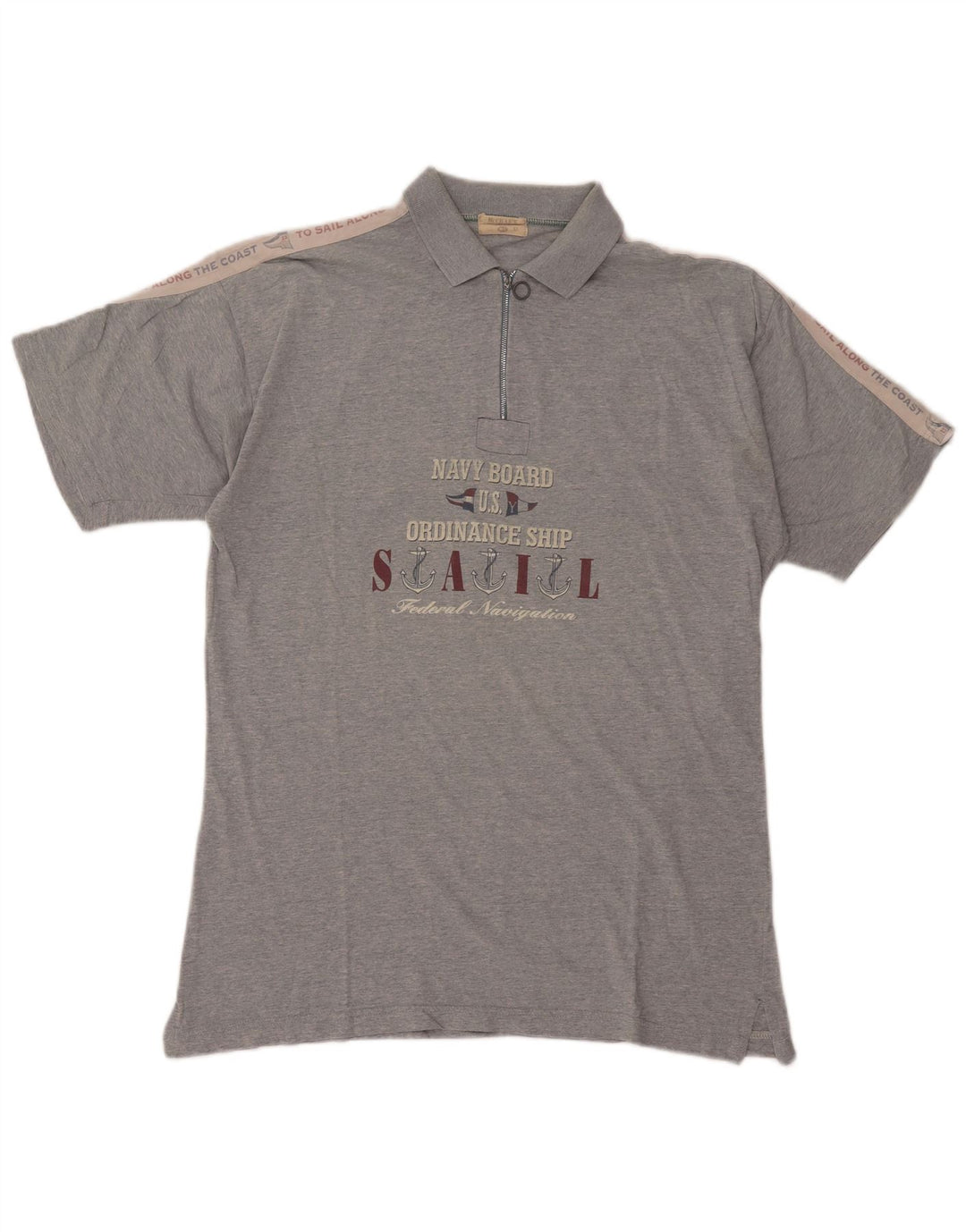 Mc Crae's Herren-Poloshirt mit Grafik, XL, graue Baumwolle