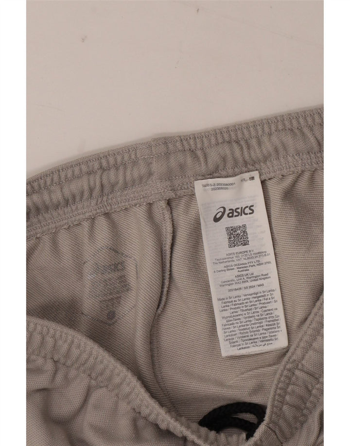 Asics Herren-Trainingsanzug mit Grafik, Jogginghose, Größe L, grau, Polyester