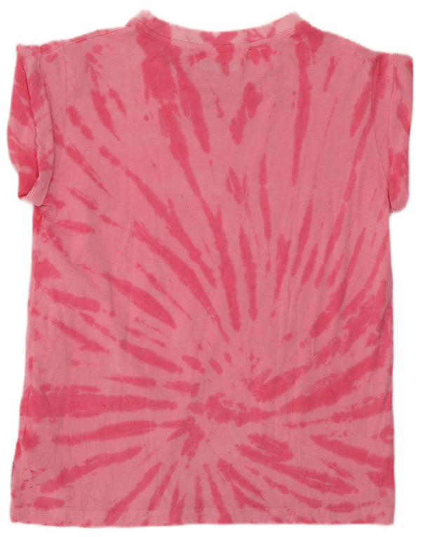 Kappa Grafik-T-Shirt für Damen, UK 14, mittelrosa, Batik-Baumwolle