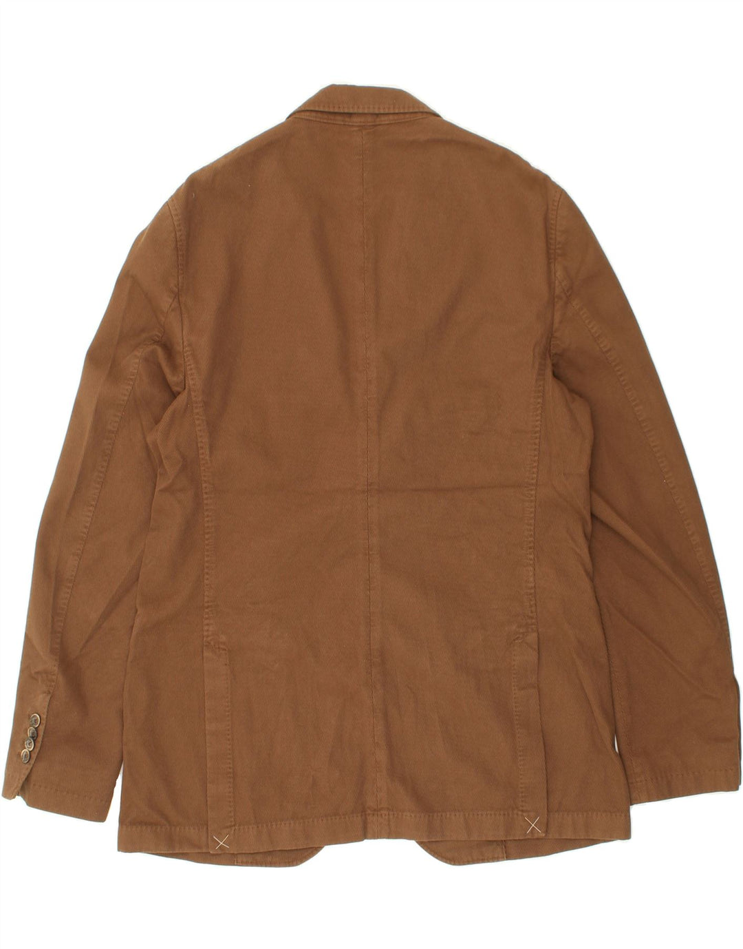 MASSIMO DUTTI Herren 2-Knopf-Blazerjacke EU 56 XL Braune Baumwolle