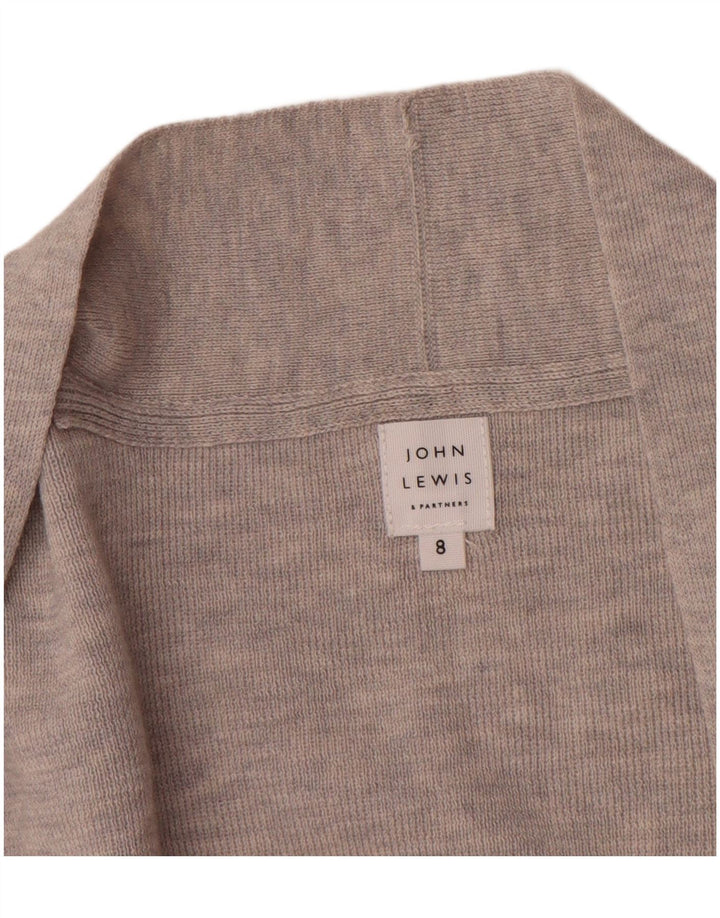 John Lewis Damen-Strickjacke, übergroß, lang, Gr. 8, Grau