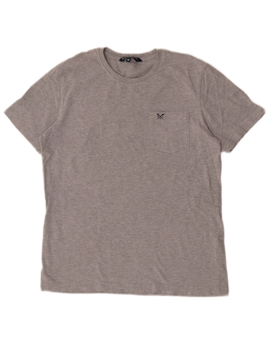 Crew Clothing Herren-T-Shirt aus mittelgrauer Baumwolle