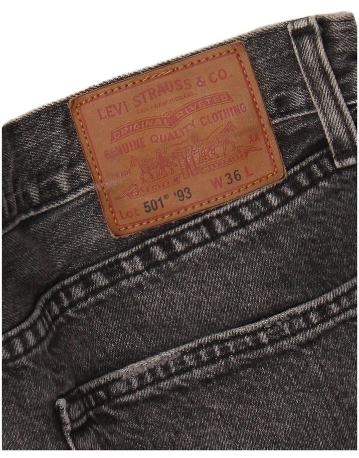 Levi's Herren 501 Denim Shorts W36 Large Grau Baumwolle