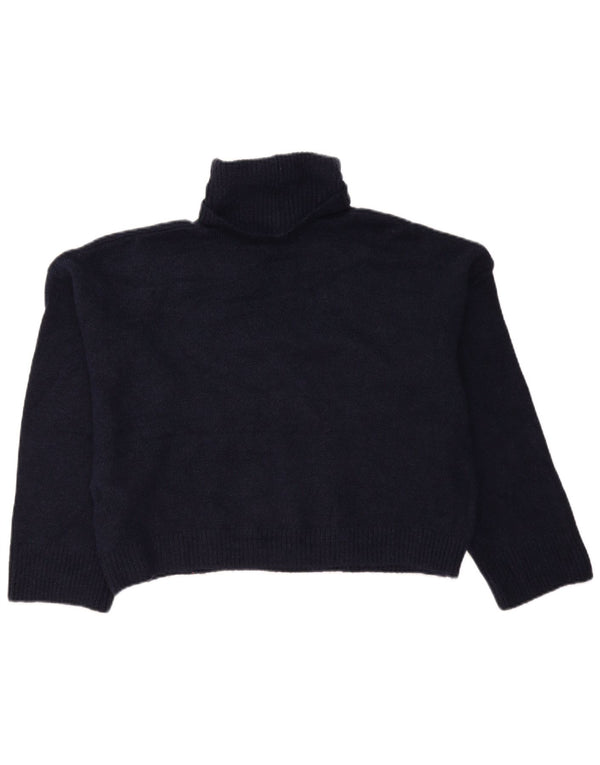 Zara Damen-Pullover mit Rollkragen, übergroß, Gr. 10, Marineblau