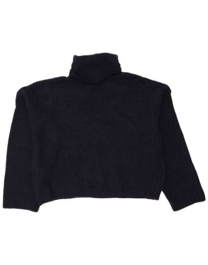 Zara Damen-Pullover mit Rollkragen, übergroß, Gr. 10, Marineblau