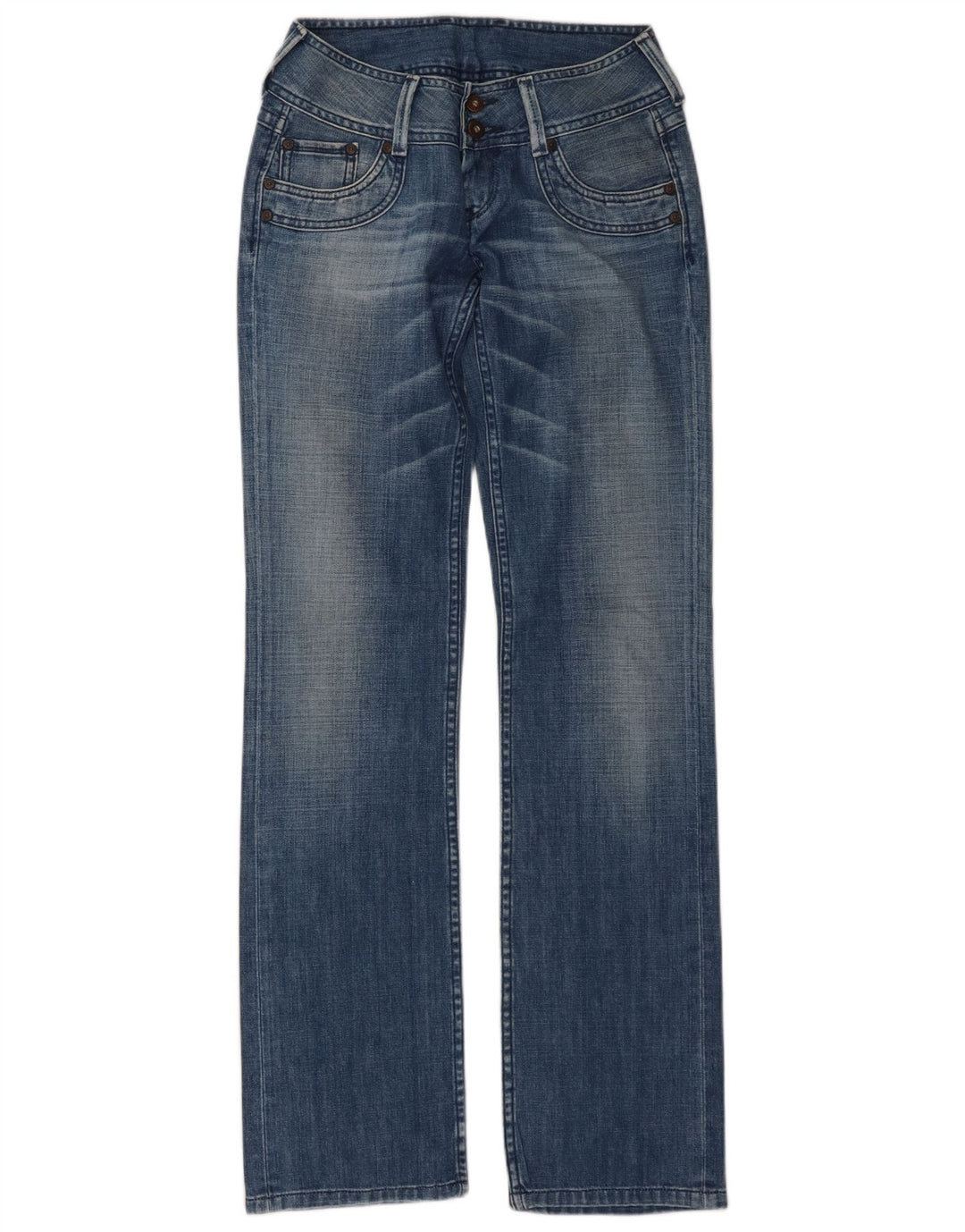 PEPE Jeans Damen Straight W28 L34 Blaue Baumwolle