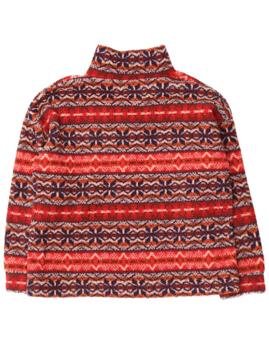 American Eagle Herren-Fleecepullover mit lockerer Passform, Größe S, mehrfarbig, Fair Isle-Muster