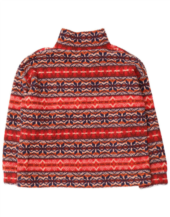 American Eagle Herren-Fleecepullover mit lockerer Passform, Größe S, mehrfarbig, Fair Isle-Muster