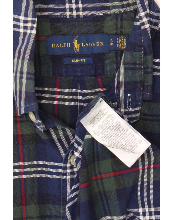 Ralph Lauren Slim-Fit-Hemd für Herren, klein, mehrfarbig, kariert, Baumwolle